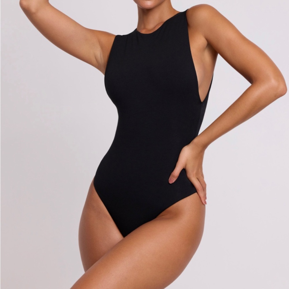 Oh Polly high neck deep armhole bodysuit